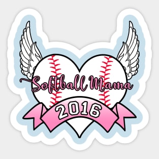 Softball Mama 2016 Sticker